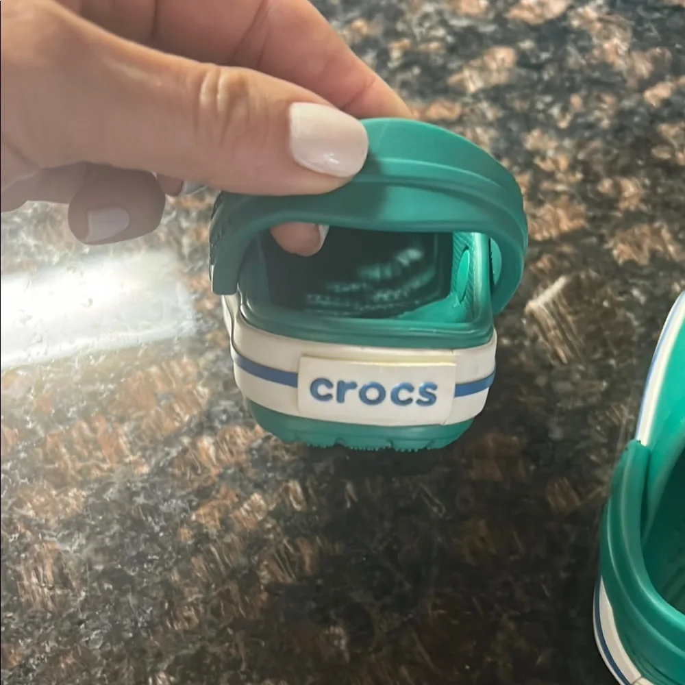 CROCS Green Sandals with Signature Perforated Design - Picture 2 of 4